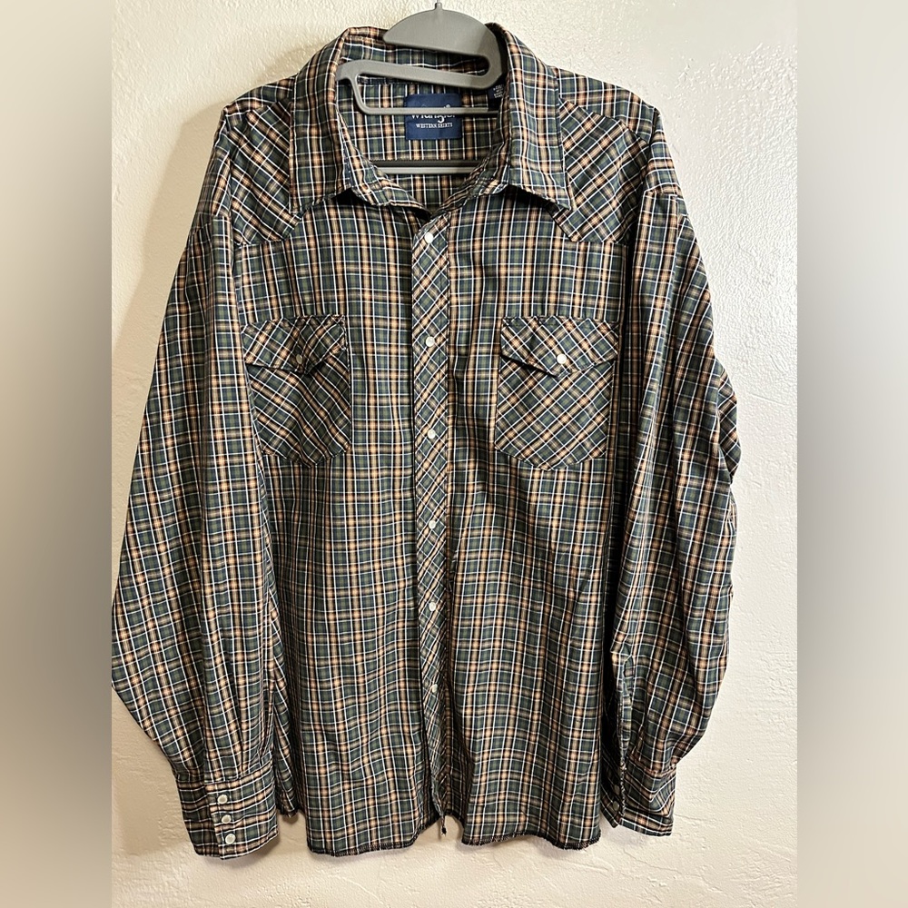 Wrangler Men’s Long Sleeve Button Down-Size 2XL